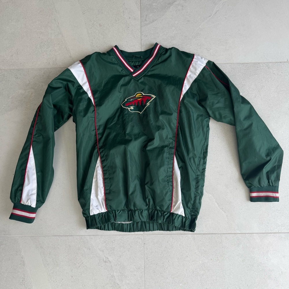 Vintage NHL Minnesota Wild Pullover Windbreaker Jacket Fits Size S/M
